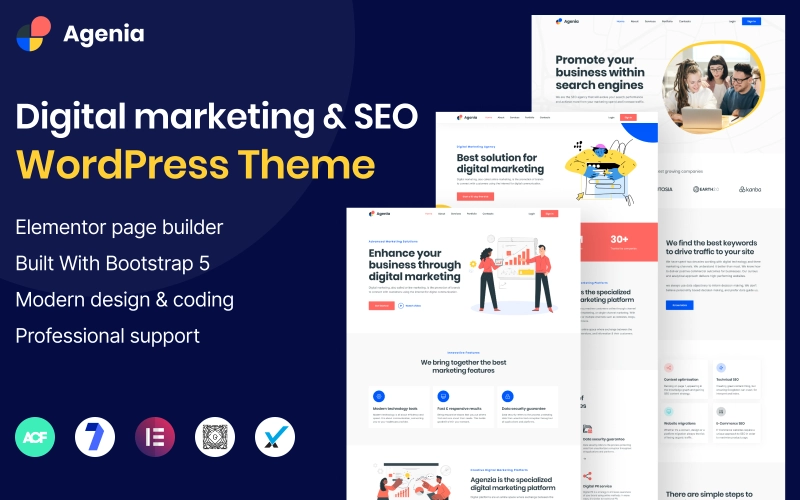 Agenia – SEO and Digital Marketing Agency WordPress Theme