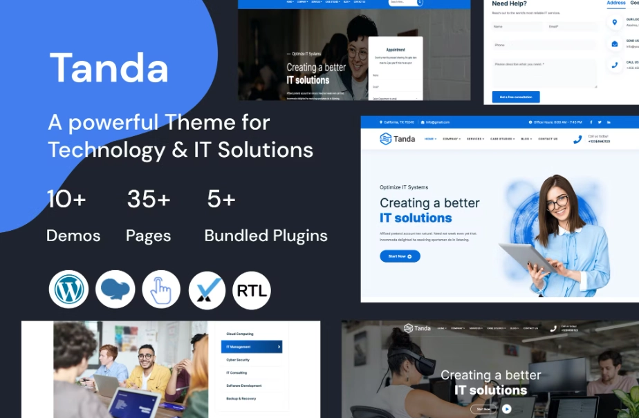 Tanda – Technology & IT Solutions WordPress Theme