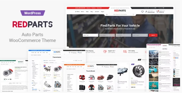RedParts – Auto Parts WordPress Theme