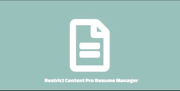 Restrict Content Pro - Resume Manager