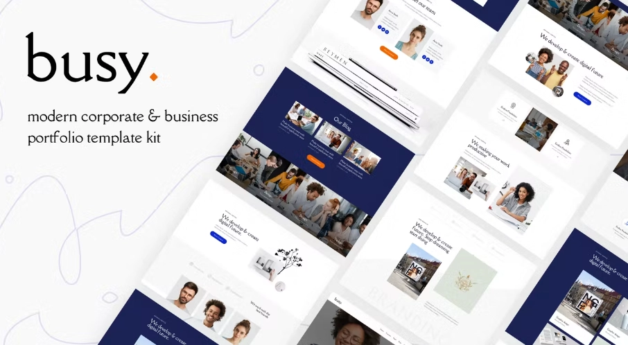 Busy | Modern Corporate & Business Portfolio Elementor Template