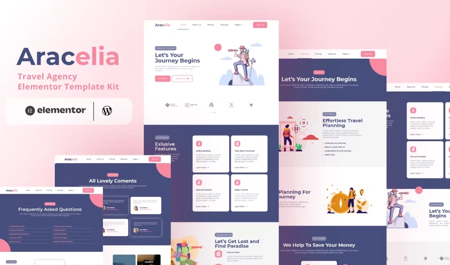 Aracelia – Travel Agency Elementor Template