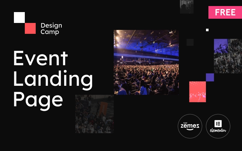 DesignCamp – Free Modern Event Landing Page Platform WordPress Theme