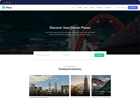 Directorist dPlace – Tourism & Travel WordPress Directory Theme