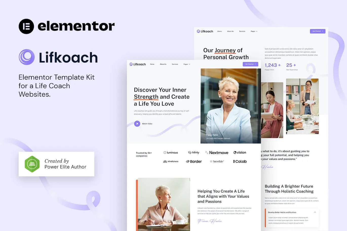 Lifkoach – Life Coach & Mentor Elementor Template