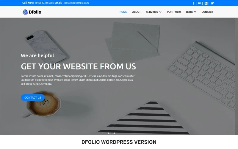 Dfolio – Multipurpose Responsive WordPress Theme