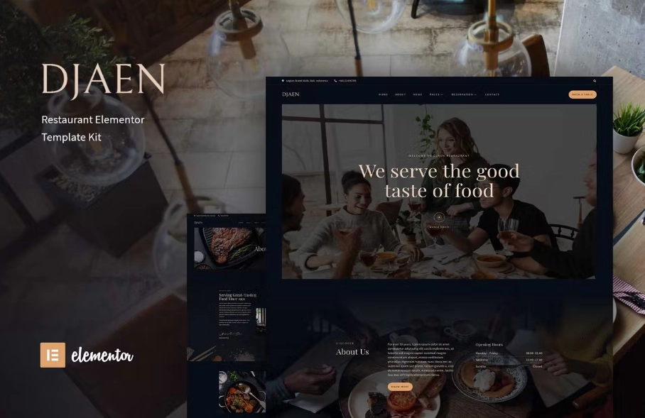 Djaen – Restaurant Elementor Template
