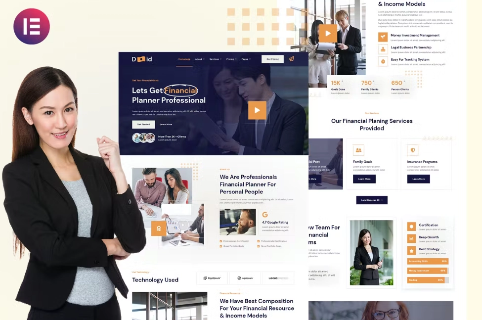 Duid – Personal Financial Consultant Service Elementor Template