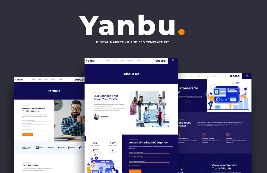 Yanbu – Digital Marketing & SEO Elementor Template